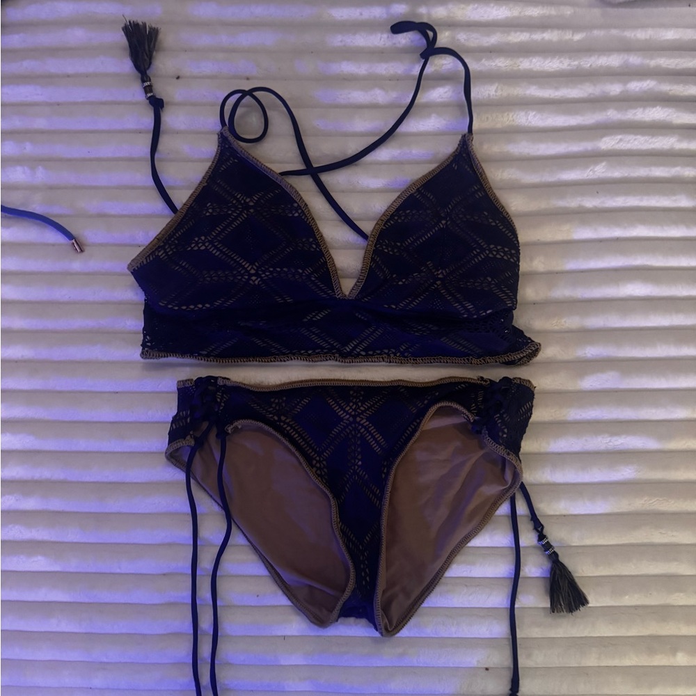 BECCA Tan and Cream Swimwear